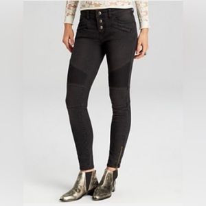 NWT Free People Seamed Moto Skinny Jeans
